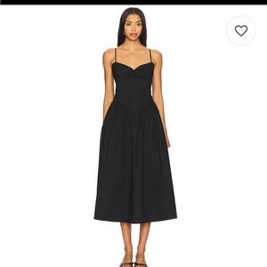 Camila Coelho Black Midi Dress